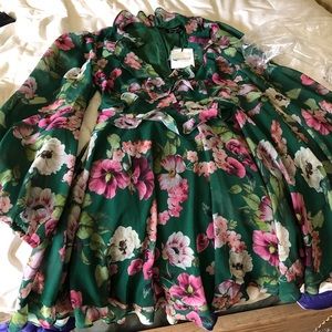 Graphic floral mini dress